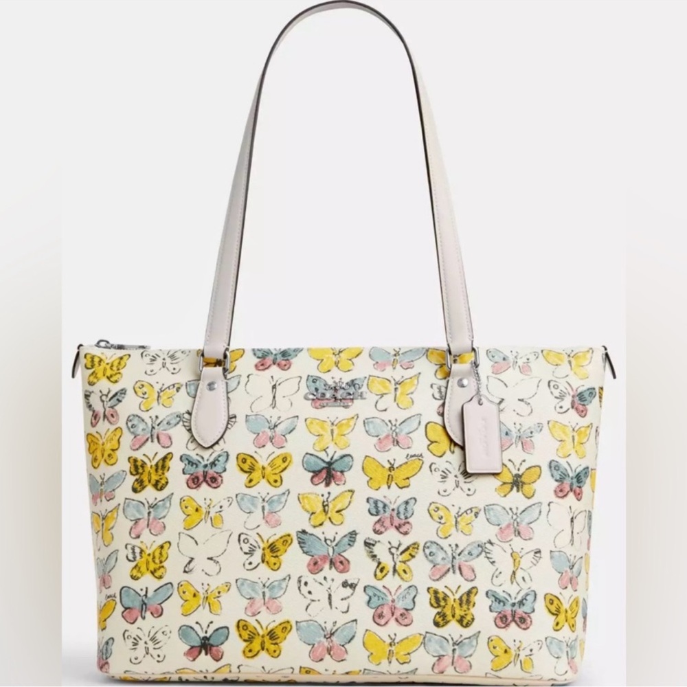COACH GALLERY TOTE BAG WITH BUTTERFLY PRINT NWT